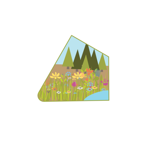 Die Lebensraumvielfalt ist hier als Teil eines Dreiecks der Biodiversität dargestellt, zu dem zwei weitere Teile gehören.